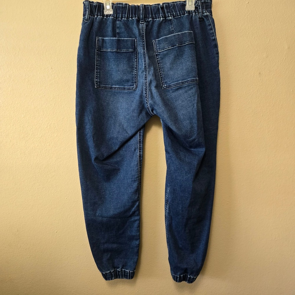 J.Crew Denim Joggers Womens 31 Medium Wash Utility Patch Pocket Elastic Waist - Picture 3 of 10